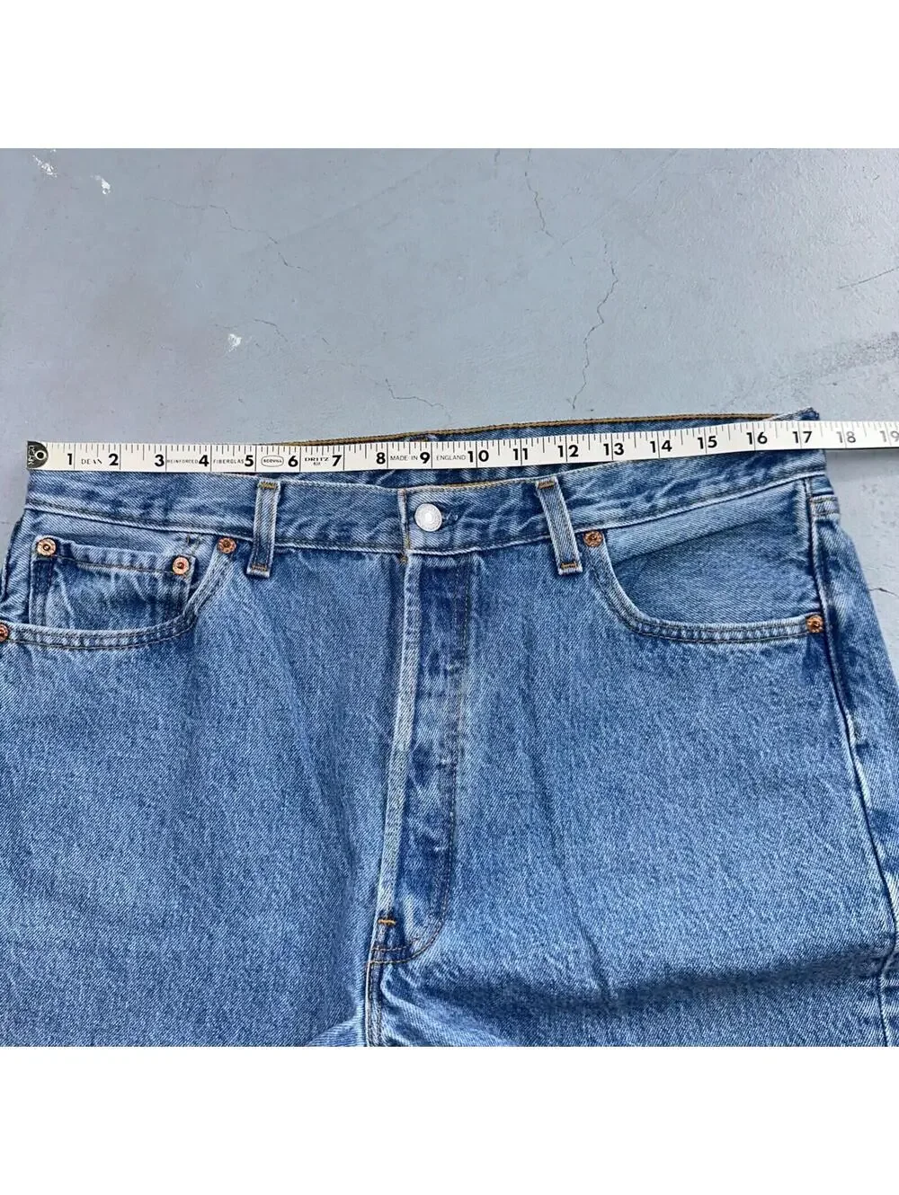 Levis 501 Vintage 90s USA XX Straight Leg Jeans Blue Med Wash 36x30 Act 34x29